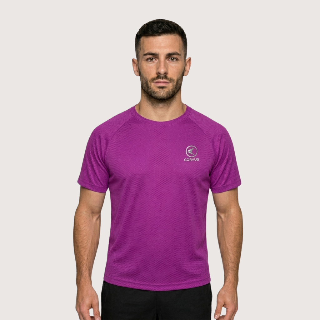 Remera Técnica Chitah Violeta | Running y Gym Dry Fit | Corvus