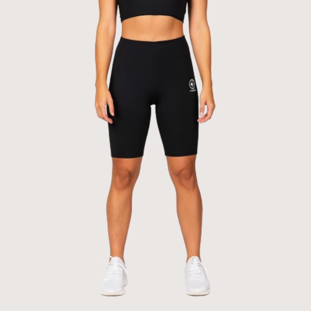 Calza running tipo biker delta negro