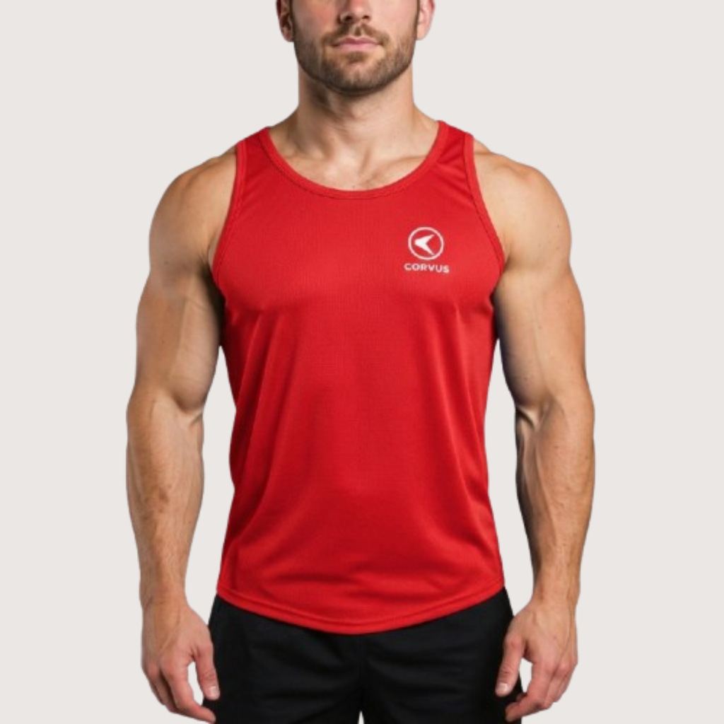 Musculosa force dry rojo