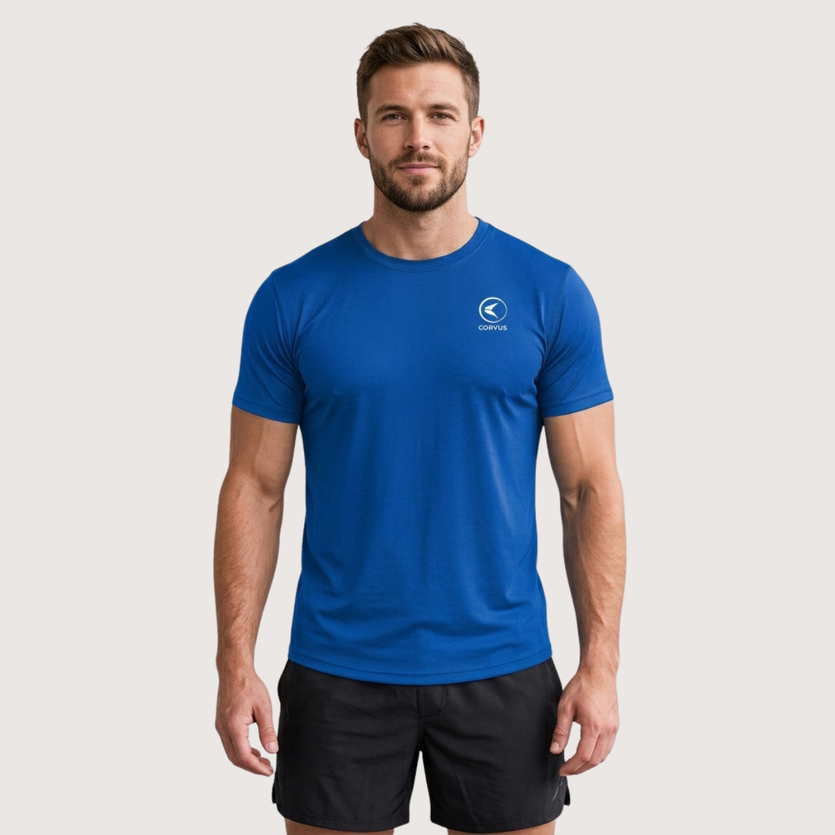 Remera Técnica Hombre Maratón Azul | Running & Gym | Corvus
