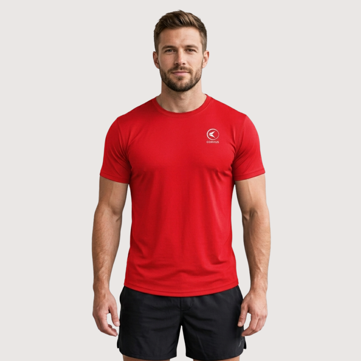 Remera Técnica Hombre Maratón Rojo | Running & Gym | Corvus