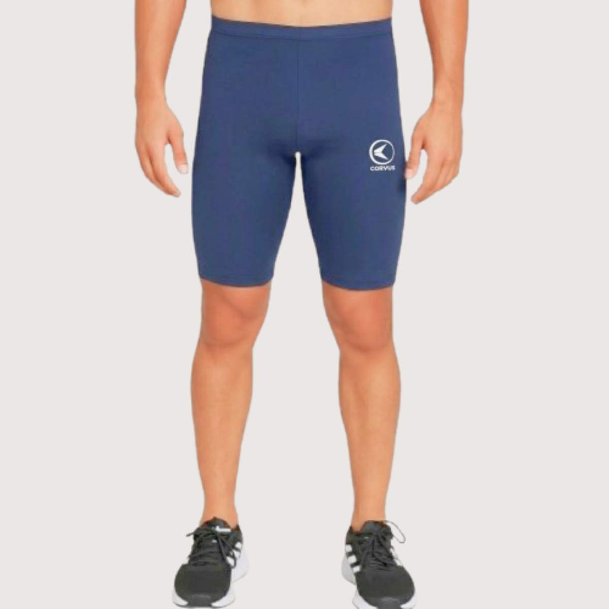 Calza running tipo biker delta azul