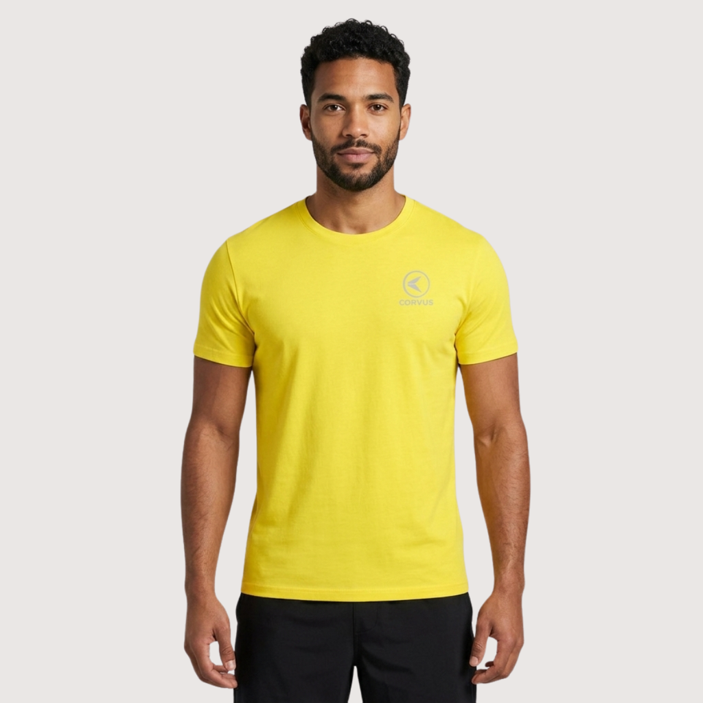 Remera Técnica Hombre Velocita Amarillo | Running & Gym | Corvus