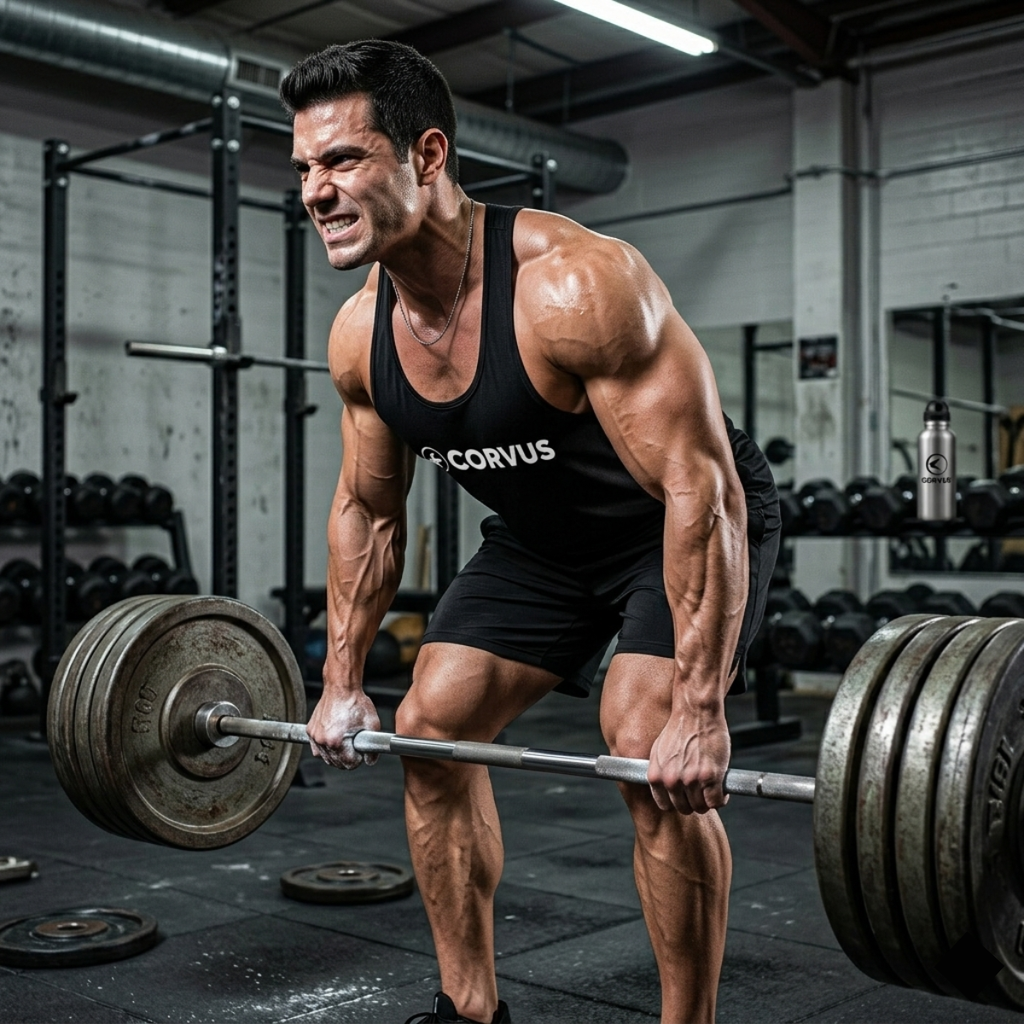 Musculosa Olímpica Genesis Negro | Gimnasio y Culturismo | Corvus