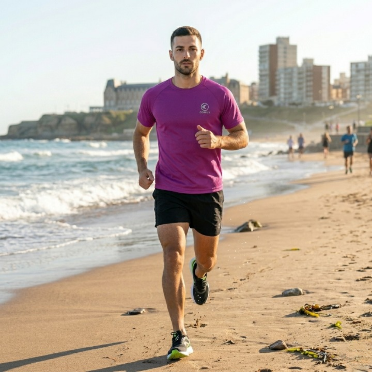 Remera Técnica Chitah Violeta | Running y Gym Dry Fit | Corvus