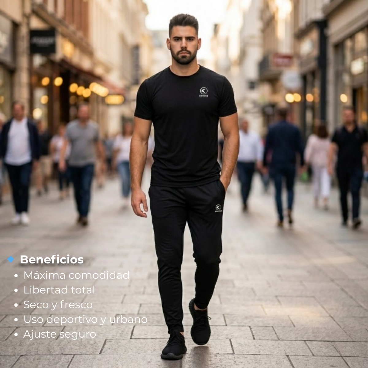 Pantalon largo inca negro