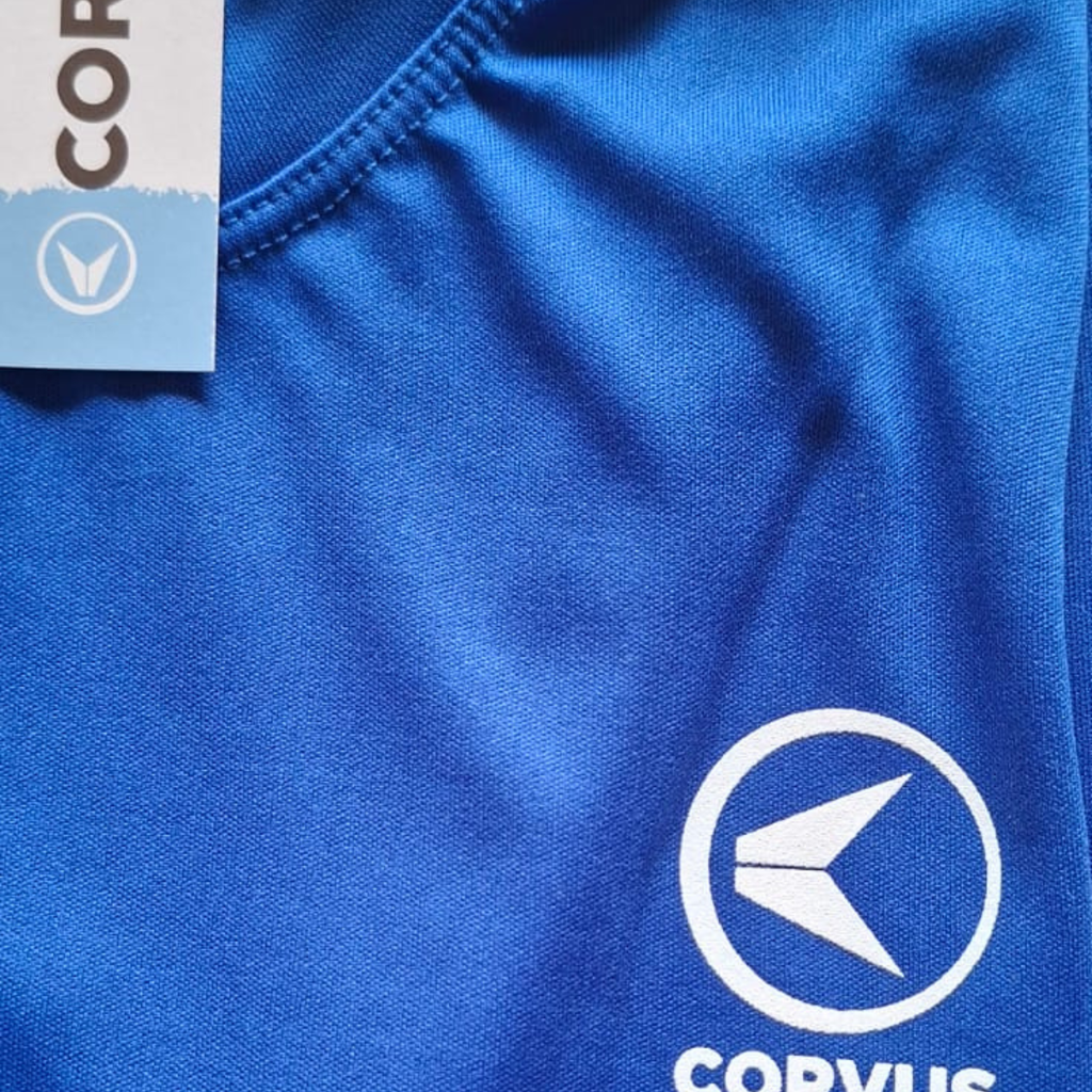 Remera Técnica Hombre Maratón Azul | Running & Gym | Corvus