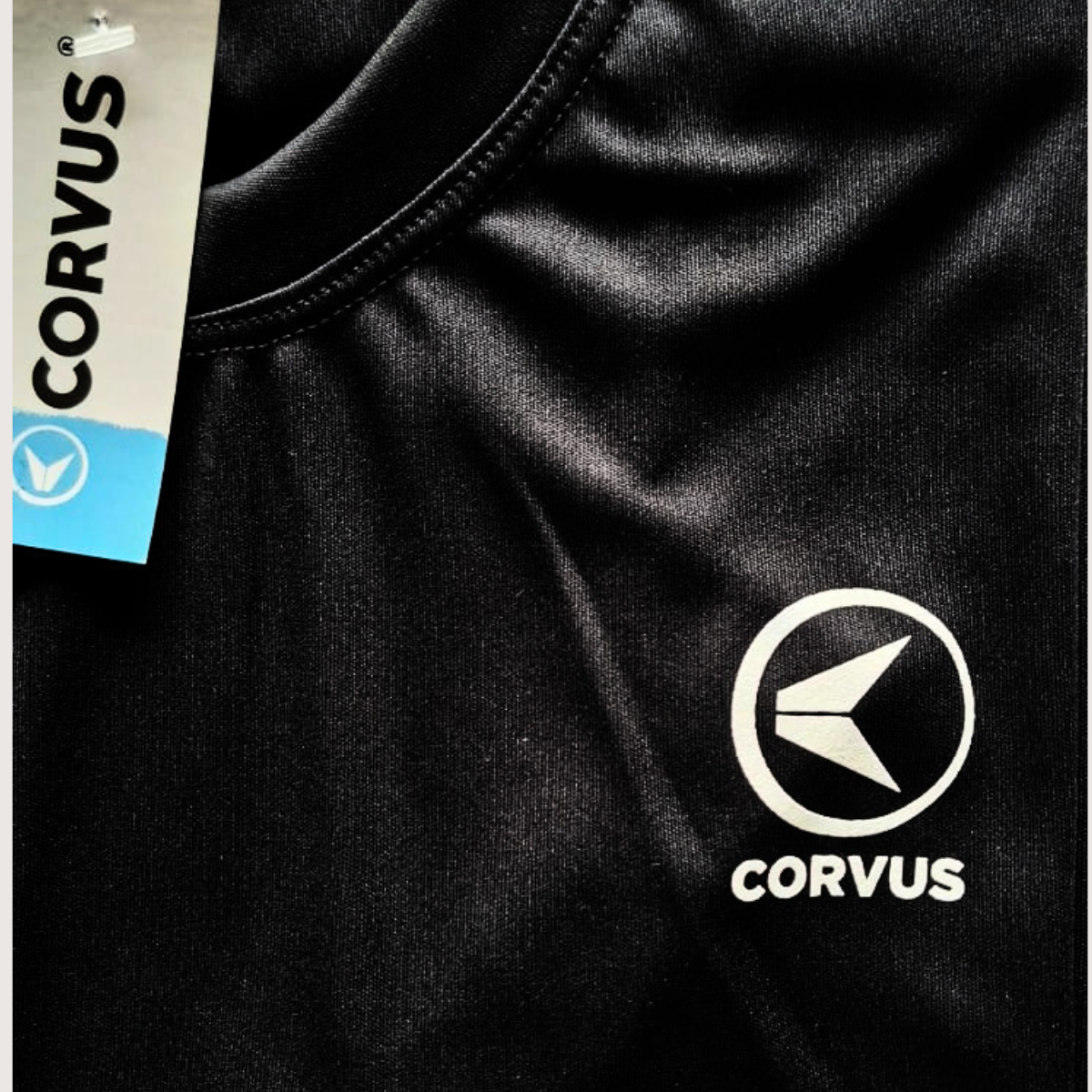 Remera Técnica Hombre Maratón Negro | Running & Gym | Corvus