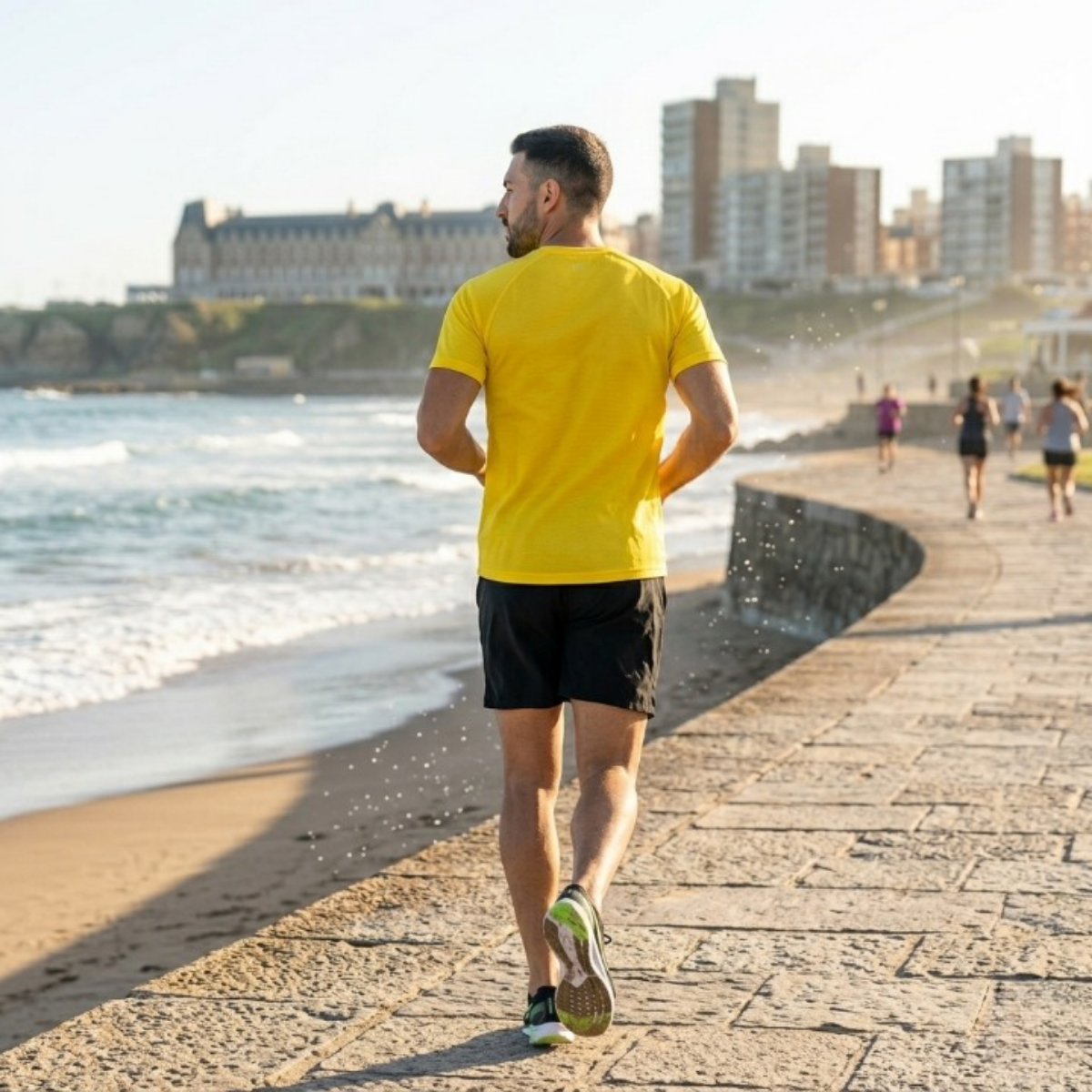 Remera Técnica Chitah Amarillo | Running y Gym Dry Fit | Corvus