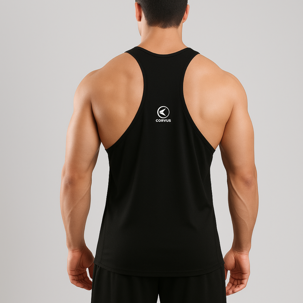 Musculosa Olímpica Genesis Negro | Gimnasio y Culturismo | Corvus