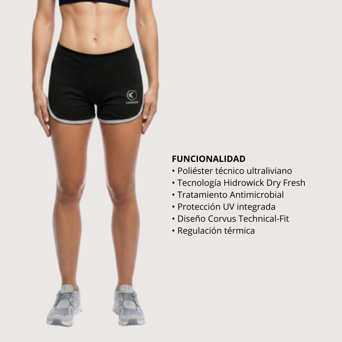 Short Running Afrodita Gris