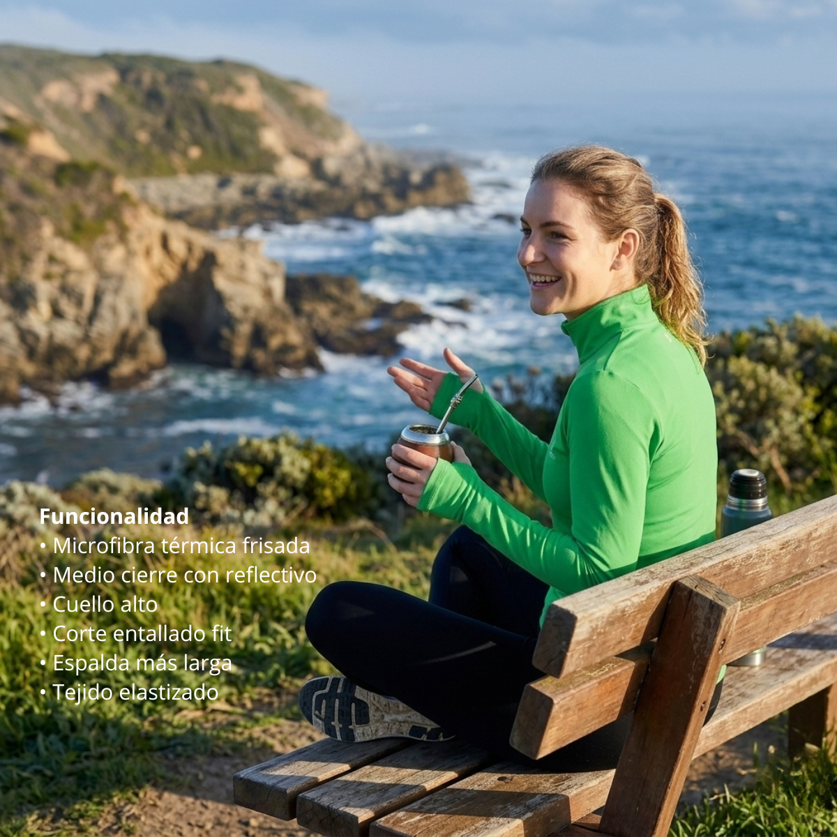 Buzo Térmico Perséfone Limón | Running y Outdoor Mujer | Corvus