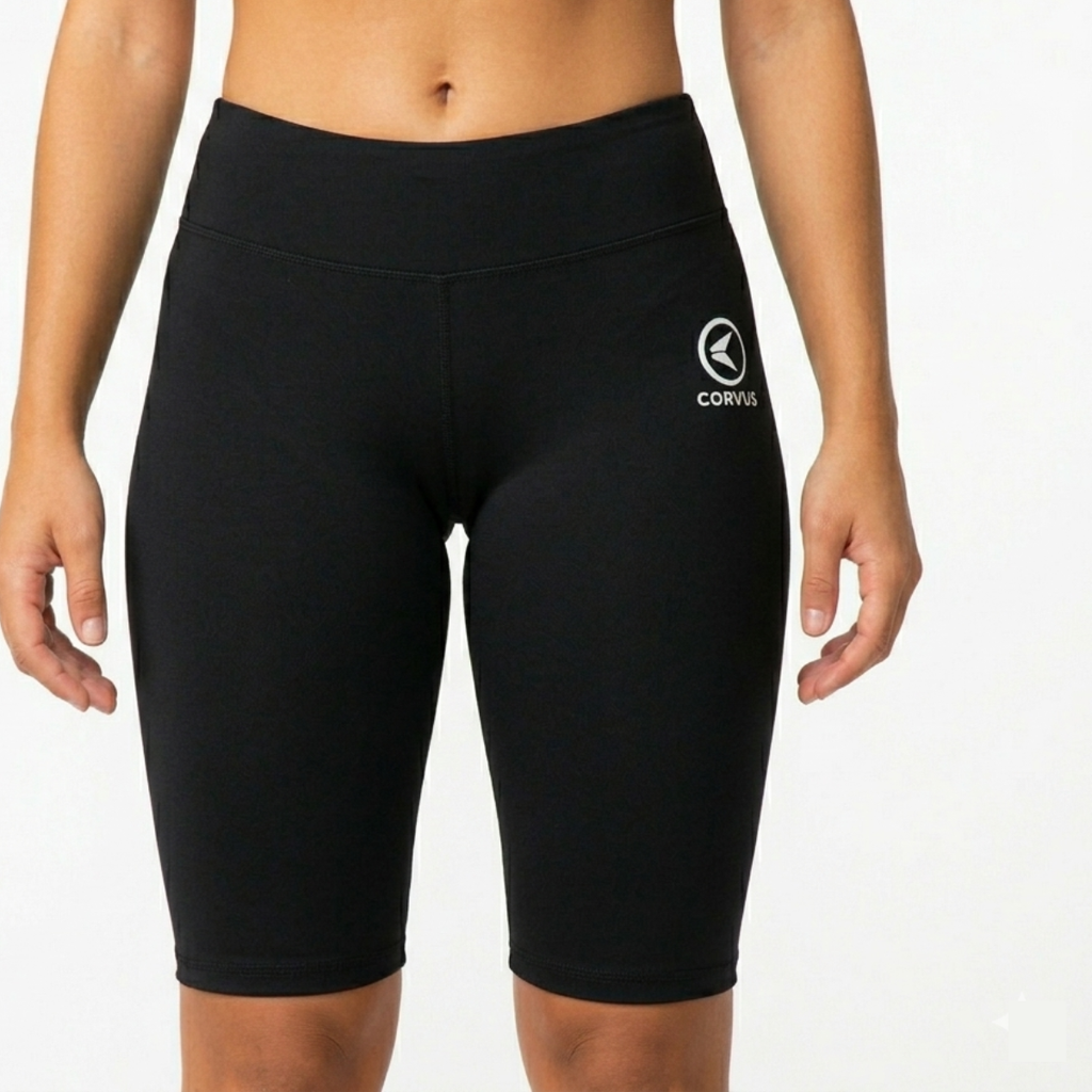 Calza running tipo biker delta azul