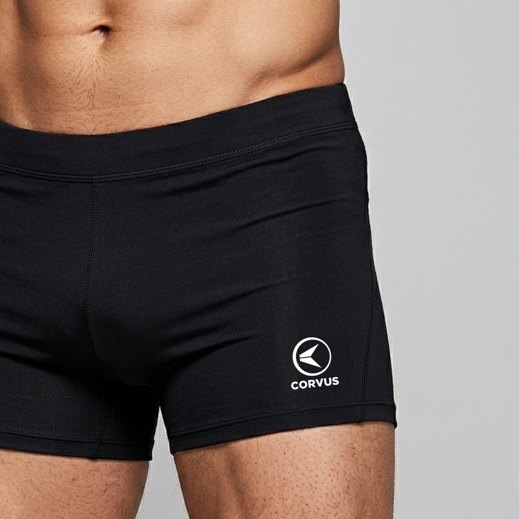 Calza Corta Deportiva Piccolo Negro | Running y Gimnasio | Corvus