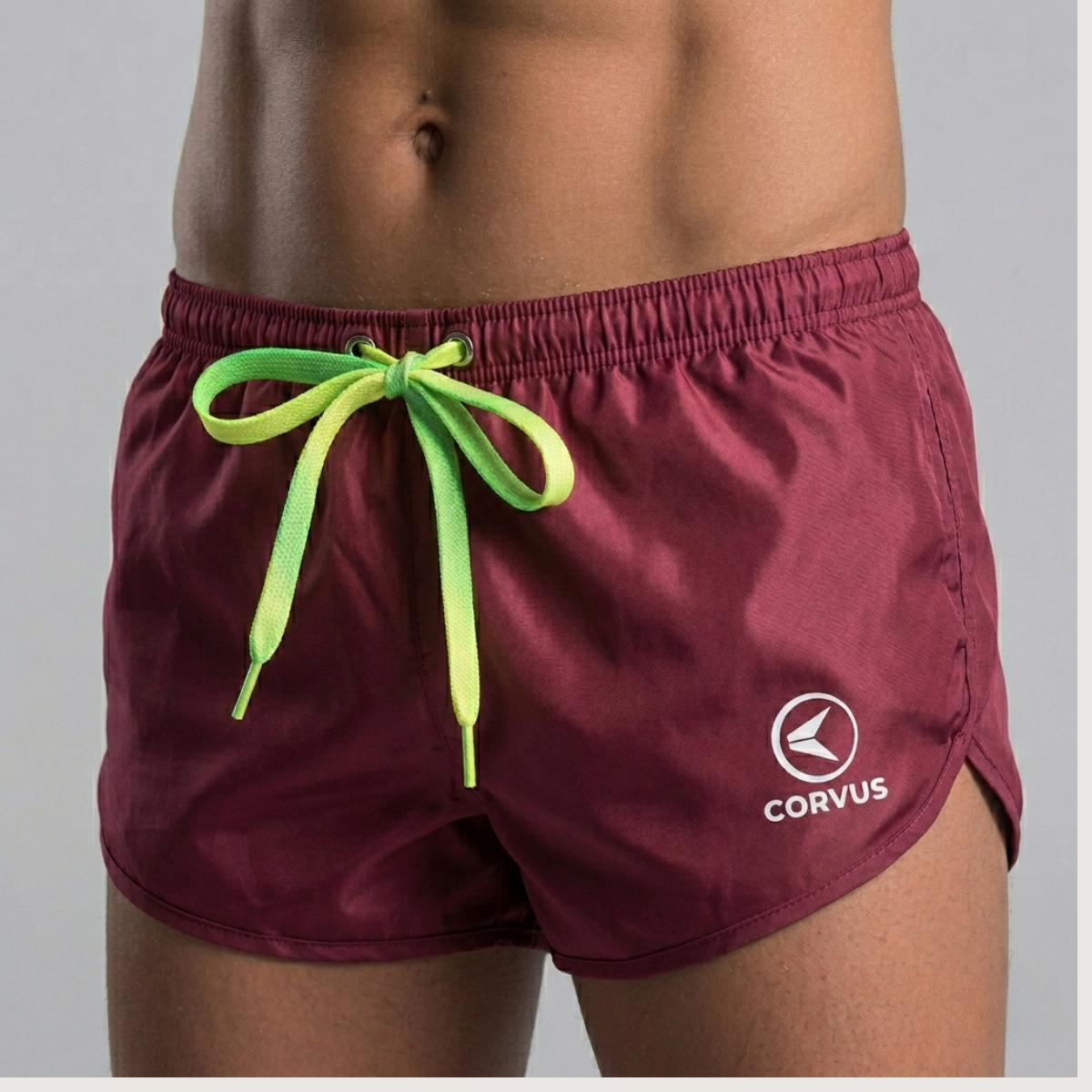 Short con suspensor Shortrun bordeaux mujer