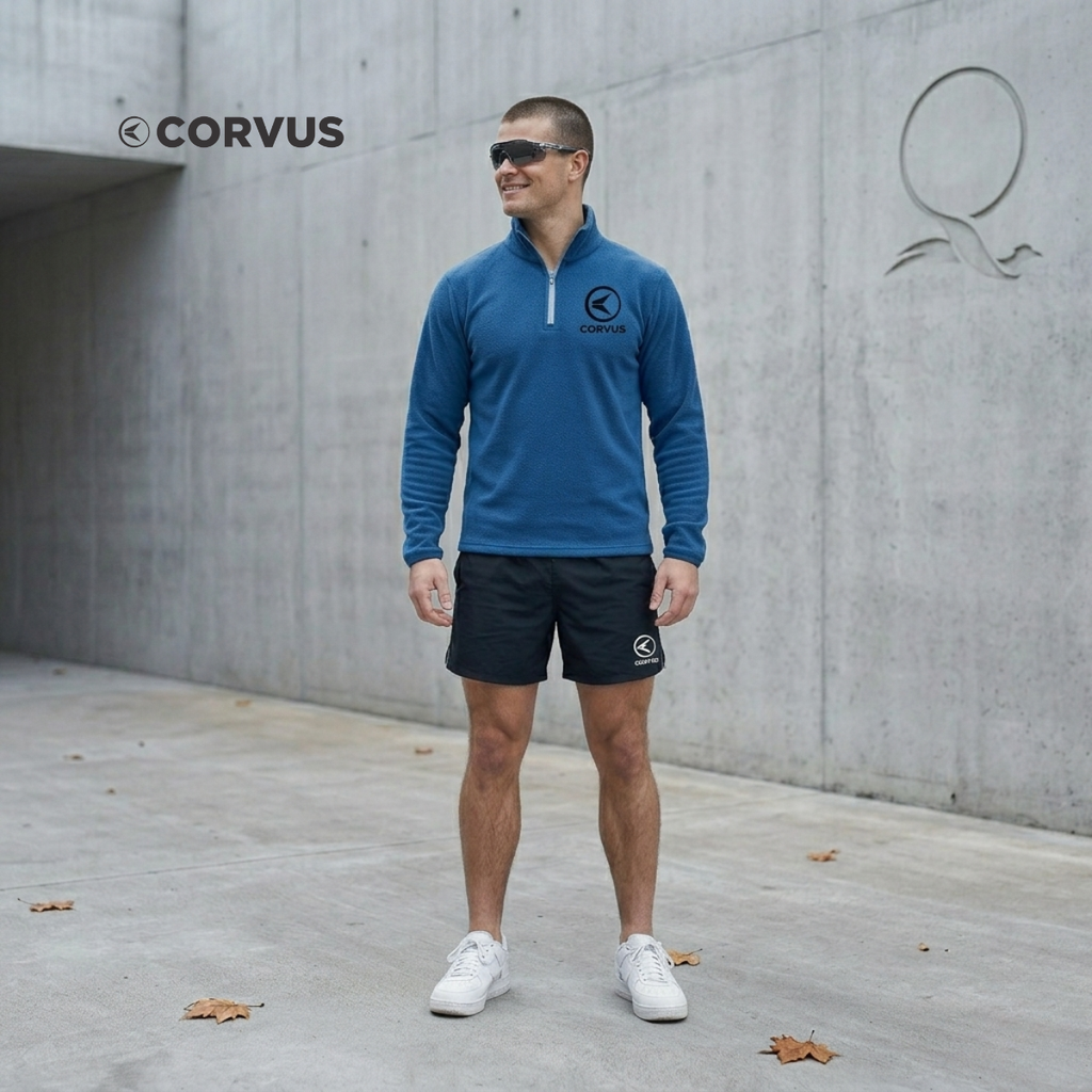 Buzo Polar Fusión Azul | Running y Entrenamiento | Corvus