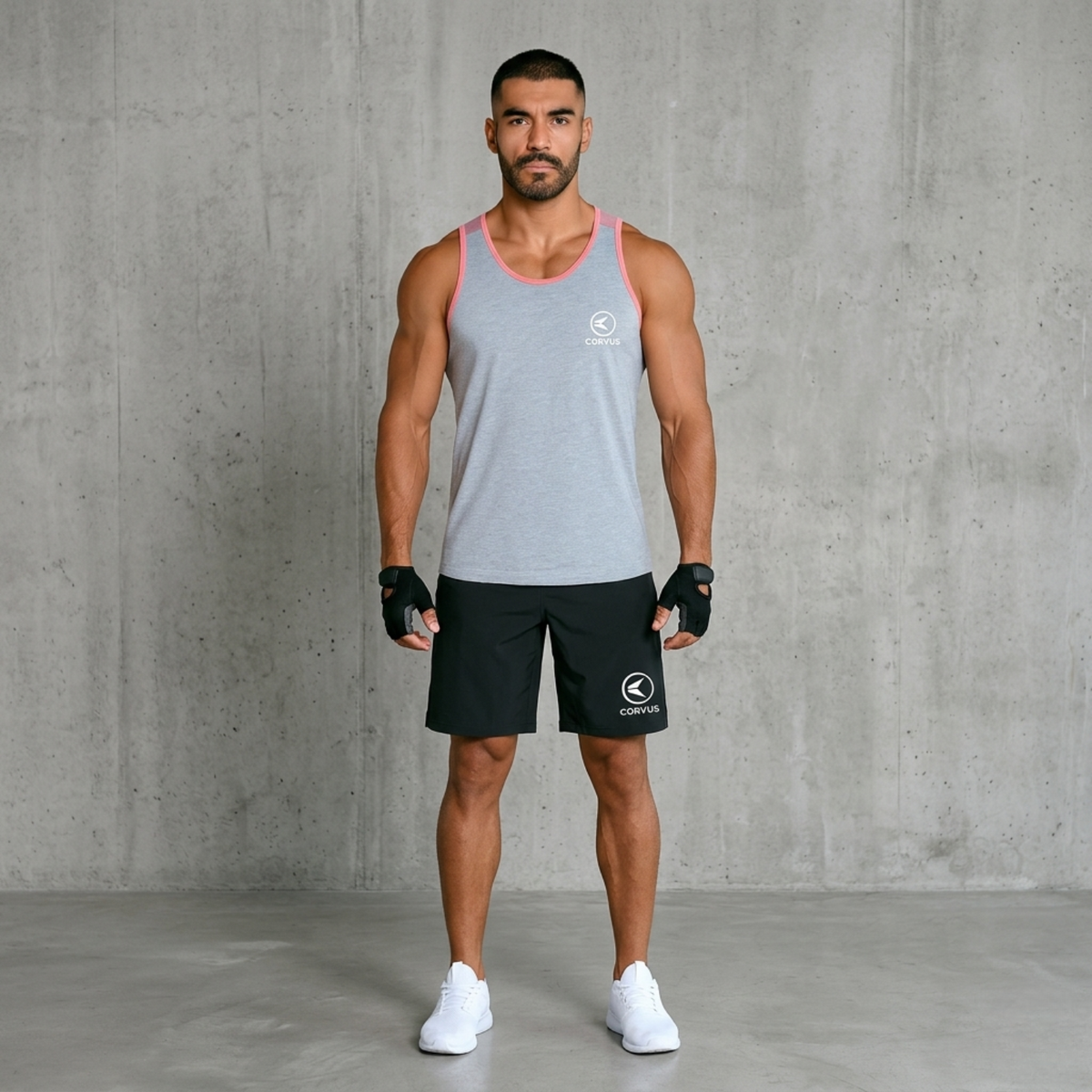 Musculosa Deportiva Hombre Force Algodón Gris | Gym & Running | Corvus
