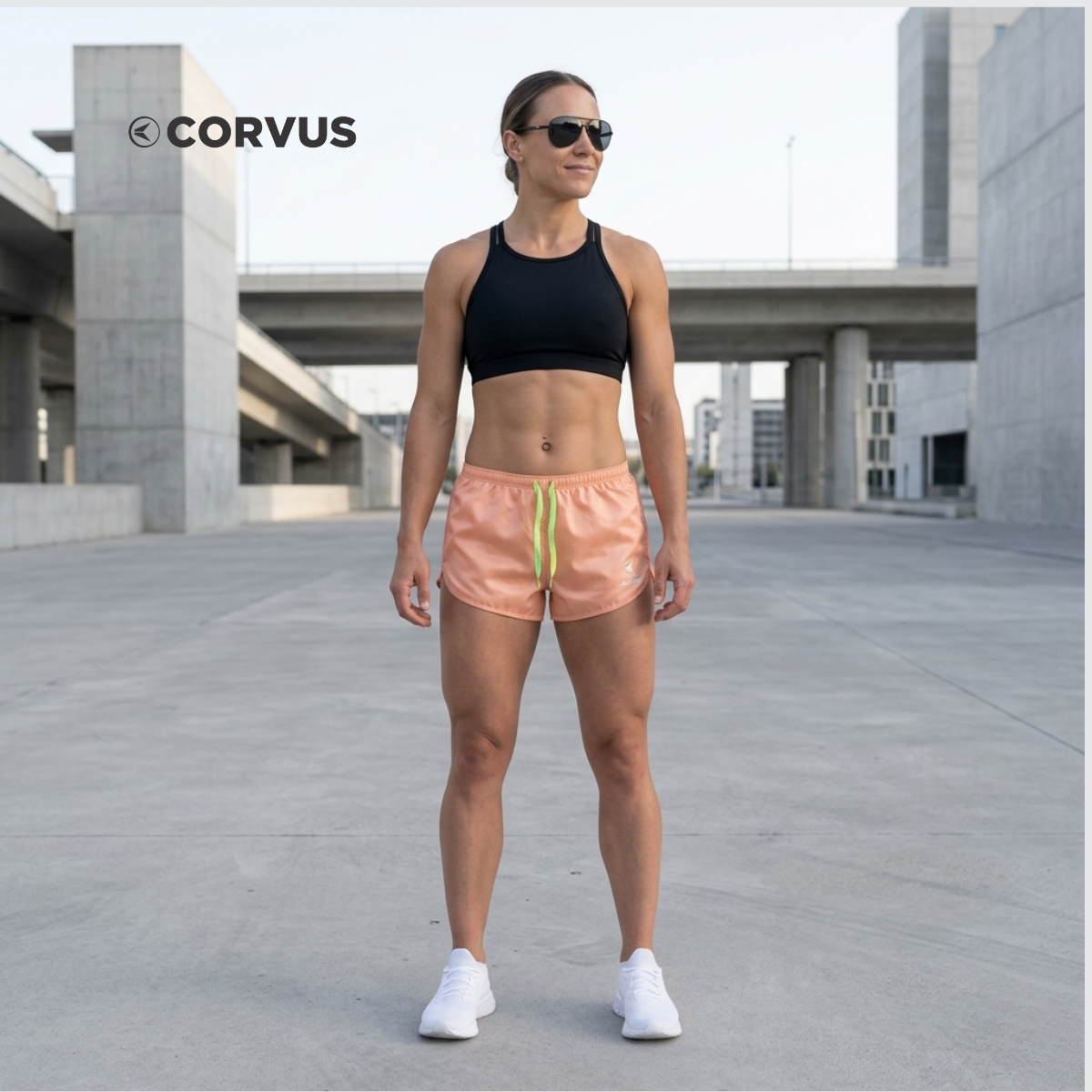 Short con suspensor Shortrun bordeaux mujer