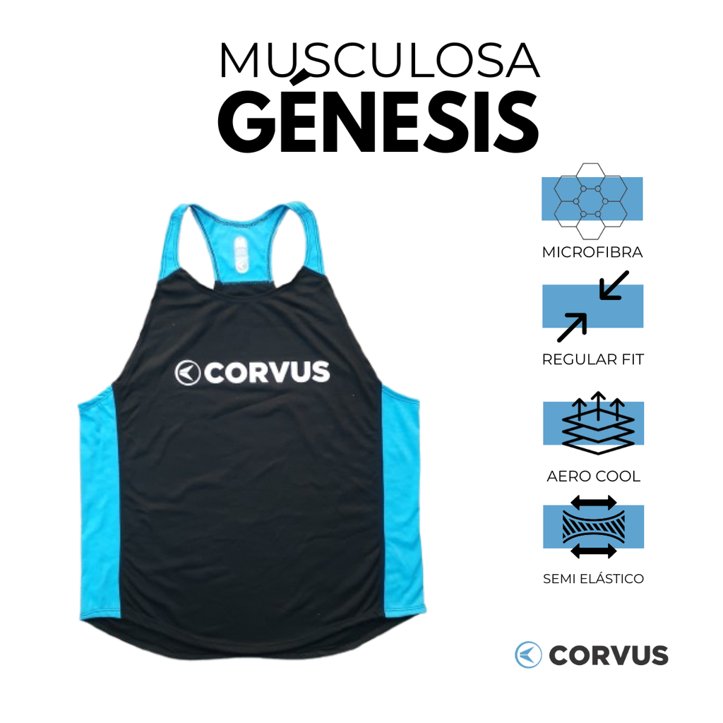 Musculosa Olímpica Genesis Rojo | Gimnasio y Culturismo | Corvus