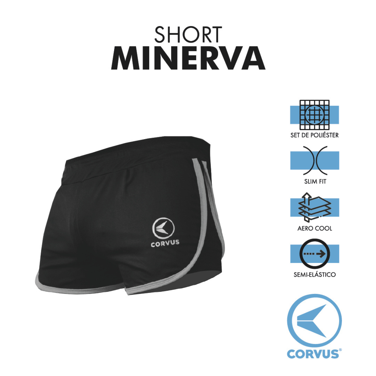 Short Running Minerva Negro