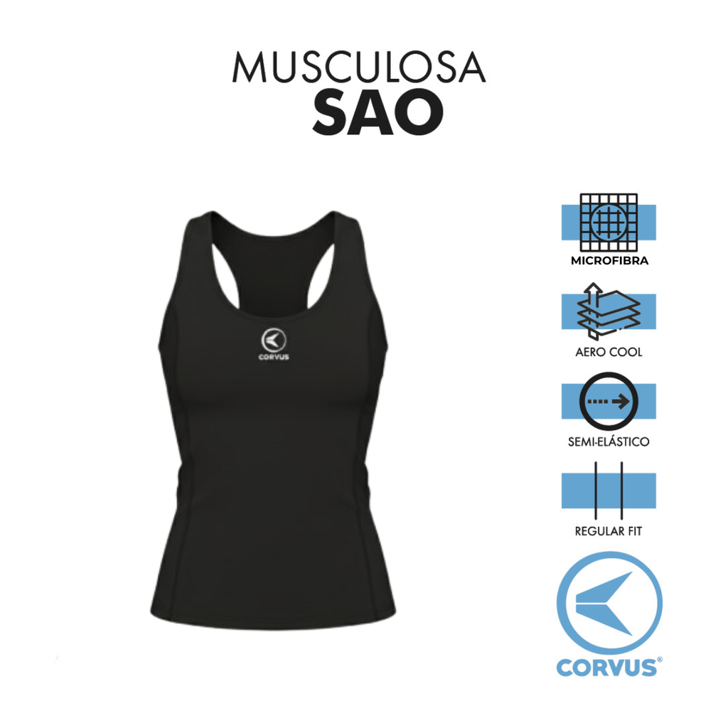 Musculosa Deportiva Sao Fucsia | Running y Gym | Corvus