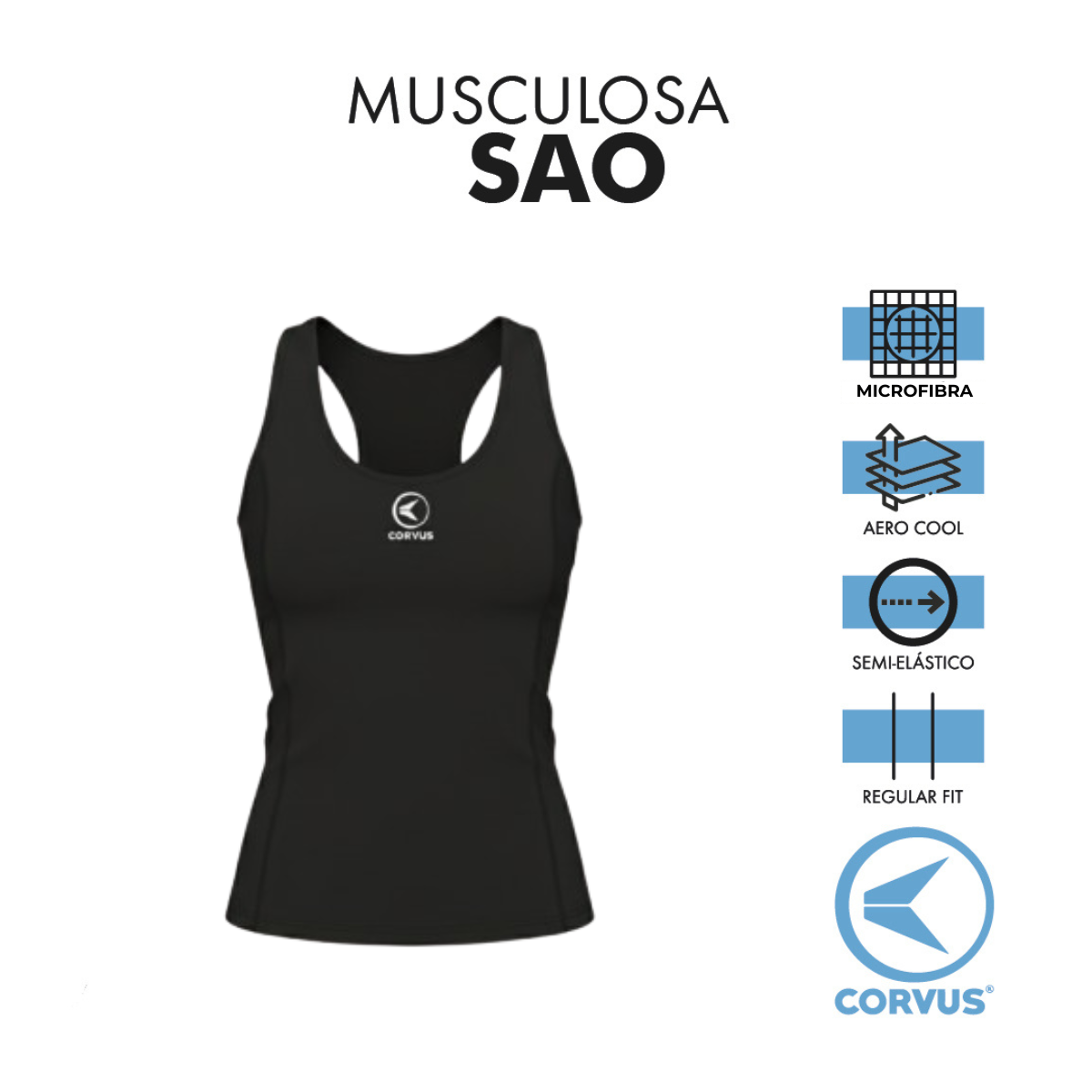 Musculosa Deportiva Sao Fucsia | Running y Gym | Corvus