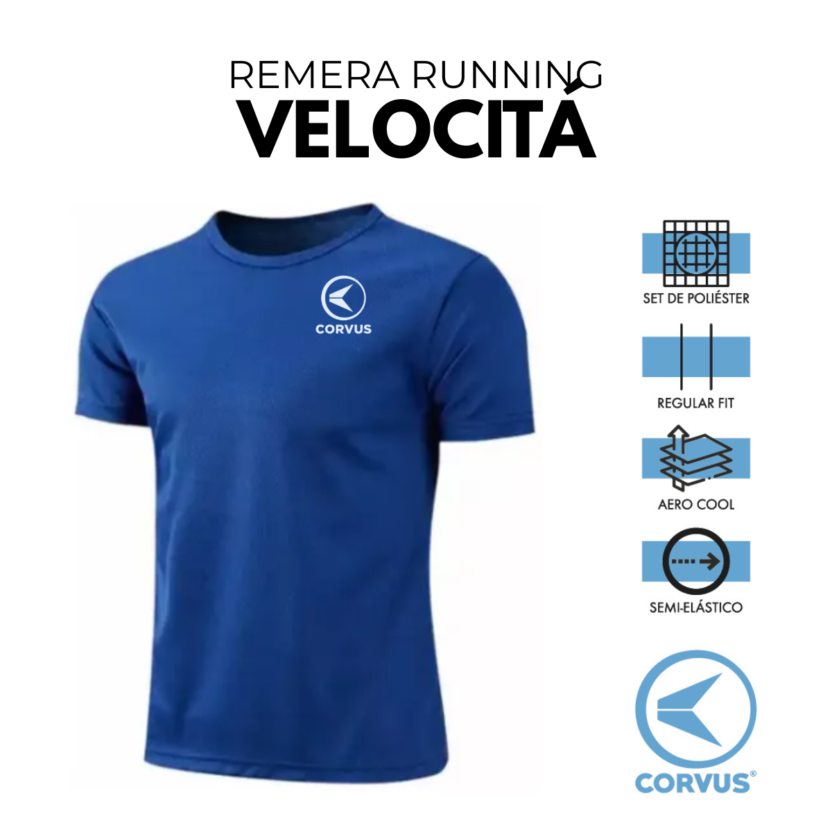 Remera Técnica Hombre Velocita Limón | Running & Gym | Corvus